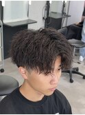 センターパート/ツイストスパイラルパーマ