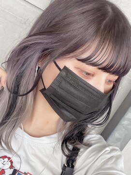 アトリエ スピカ ヘアーアンドメイク(atelier Spica Hair Make) 【デザインカラー】ミディアム×ラベンダーグレージュ