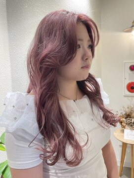 エミス バイ メルト 吉祥寺(emis by melt) 小野/ブリーチカラーチェリーピンク暖色カラー吉祥寺