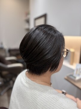 ノンジアミンカラー小顔ショート