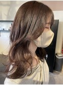 20代30代◎艶感チョコレートカラー×小顔レイヤーミディ
