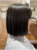 ワンレン切りっぱなしボブ