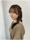 小顔ひし形 レイヤーカット 透明感カラー