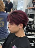 メンズパーマ波巻きスパイラルシャドウパーマセンターパート