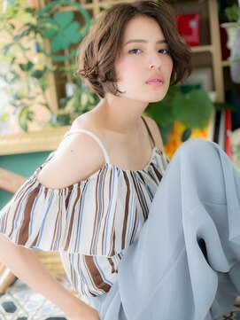 カバーヘア ブリス 大宮西口(COVER HAIR bliss) くせ毛風ニュアンスバレイヤージュウルフボブc4大宮30代40代50代