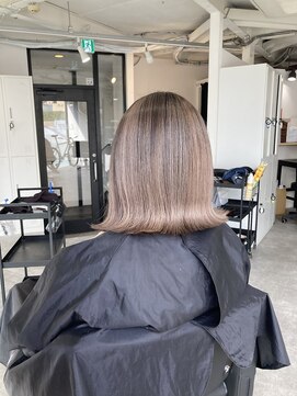 ラフ 難波店(LAFF) #黒髪#ボブルフ#ネビージュ#小顔#ワンレン