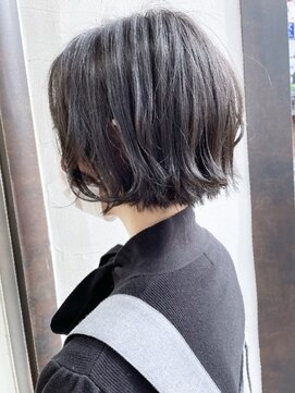 ニット 銀座(knit) 《knit銀座》大人黒髪20代30代40代ショートボブ丸み前下がり