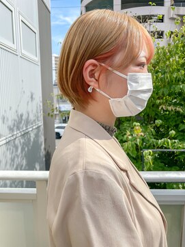 ツイギー 宮西店(TWiGGY) インナーピンクのハイトーンベージュカラー