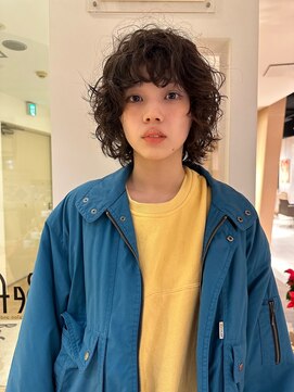 ビファインイーハアヴェダ(Befine e-ha AVEDA) マッシュウルフ×くるくるパーマ