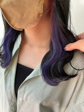 アン ブリーチ 大宮駅東口店(UN BLEACH) 【インナーカラー♪♪】ディープパープルインナーカラー♪♪