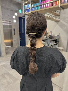 イミ(imi) 編み下ろしアレンジ/タマネギアレンジ/ヘアセット/お呼ばれヘア