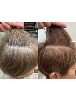 【ハイライト×白髪ぼかし◎】諦めていたカラーも加減法で再現可能！カラーを楽しみたい方のためのサロン◇