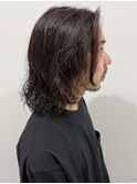 メンズロングヘアパーマニュアンスパーマスパイラルパーマ