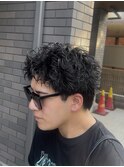 渋谷スパイキーショートメンズショートパーマ短髪パーマショート
