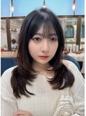 ミニウルフレイヤーカット顔周り前髪韓国ミディアムロング北千住