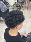 「清潔感 × 色気」七三ツイストピンパーマ