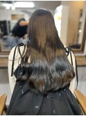 髪質改善カラー　ブリーチ無しグレージュ