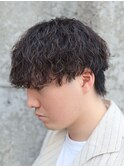 波巻きスパイラルパーマ/波巻きパーマ/岡崎メンズパーマ