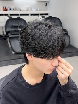 メンズペレ 渋谷(MEN'S PELE) MEN’S HAIR/ブルーブラック/フェザーパーマ/渋谷