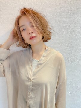 ロンドシエル 横浜(Lond ciel) ブリーチありWカラー×ボブ