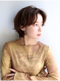 大人ナチュラルな丸みショート