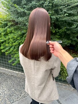 カノイ 銀座中央通り(KANOI) 大人可愛い艶ブラウン×ナチュラルストレート