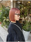 ベビーピンクベージュ×ボブ