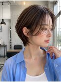 30代40代大人女性/前髪ありショートボブ/ショートヘア/髪質改善