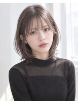 トウカバイエント 南森町(touca by emt)&nbsp;ミディアムボブ/グレージュ/前髪あり/顔周りレイヤー/30代