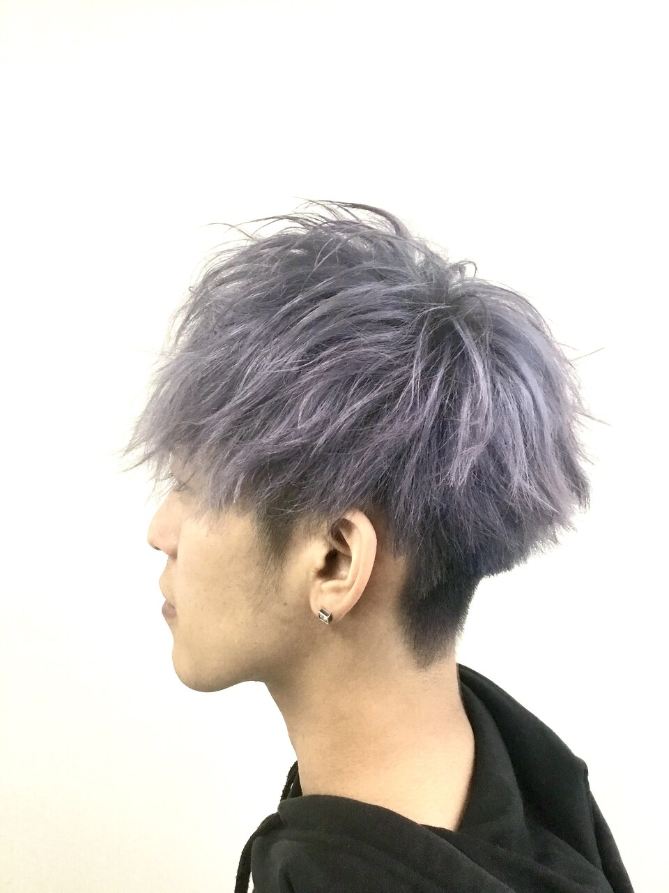 無造作マッシュ【ホワイトラベンダーアッシュ】：L061901465