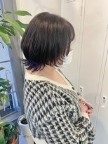フロート 小阪店(float)&nbsp;髪質改善トリートメント_マロンベージュ Aラインボブ かきあげ