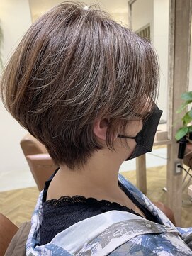 ジェービーヘア 稲毛(jb hair) 大人ボブペールベージュセクションカラーグラデーションカラー