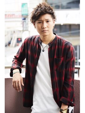 クレスト 草津店(CREST) マッシュツーブロックメンズパーママッシュウルフメンズカット