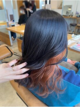 ビオラバイフーガ 綱島(Viola by FUGA) インナーアプリコットオレンジヘア