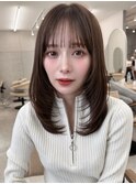 韓国風/インナーカラー/縮毛矯正髪質改善/顔まわり/レイヤー