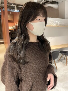 コフィー バイ メルト 吉祥寺(cofy by melt) 【松本咲花】ブリーチなしオリーブグレージュ韓国風くびれロング