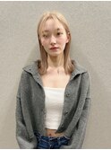 【SEEK 緒方 芽久】ハイトーンミルクティーベージュ