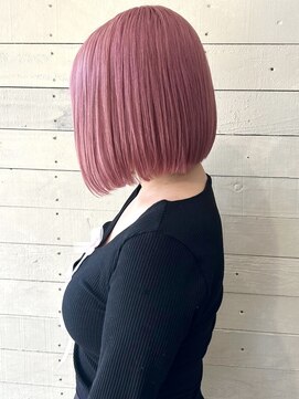 ルノン フィージュ(LUNON fieju) ピンクカラー/ブリーチ/ハイトーン/暖色/ボブ