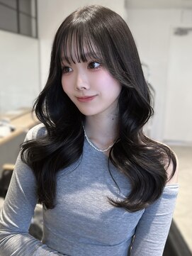 アイヴィ 表参道(IVY) 韓国レイヤーカット シースルーバングフェザーバング グレージュ