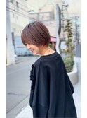 【リアン】小顔ショートヘア/グレージュ