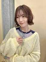 スニュウ(snuw)&nbsp;【snuw_ayano】マロンベージュ/アプリコットオレンジ/ボブ