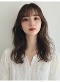 アッシュベージュ　ゆるふわパーマ