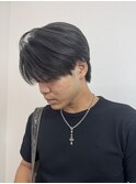 ブルーブラック センターパート