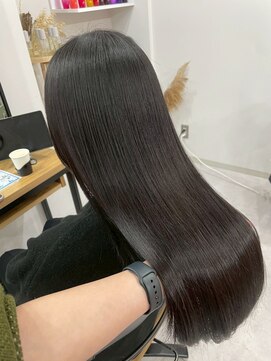 ウル 岡山駅店(ULu.) 髪質改善トリートメントブリーチ無し縮毛矯正20代30代前髪長め