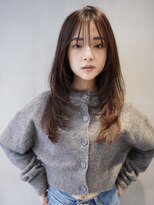 ニコ トウキョウ 渋谷(nico TOKYO)&nbsp;ミディアムレイヤーカット顔周りレイヤーハッシュカット透明感