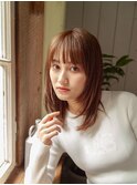 顔まわりレイヤー/ボブ/小顔みせ/抜け感