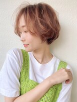カバーヘア ブリス 戸田公園西口店(COVER HAIR bliss)&nbsp;ゆるふわショート×デジタルパーマ/オレンジベージュp戸田公園