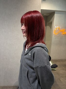 ゼスト クレス(ZEST Cres) 【立川cres小山】ハーフブリーチ ワインレッドボルドーカラー