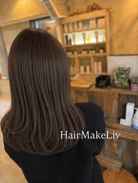 ヘアメイク リヴ(Hair Make Liv) ベージュブラウン×レイヤーカット