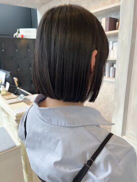 キャアリー(Caary) 福山人気20代30代梅雨前おすすめ髪質改善ストレート縮毛矯正ボブ